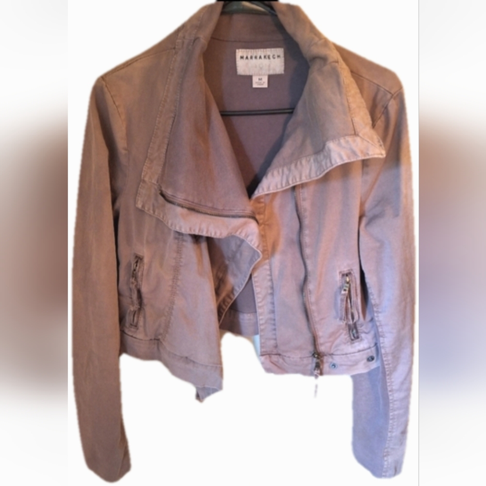 ANTHROPOLOGIE Marrakech BOMBER MOTTO JACKET sz Medium